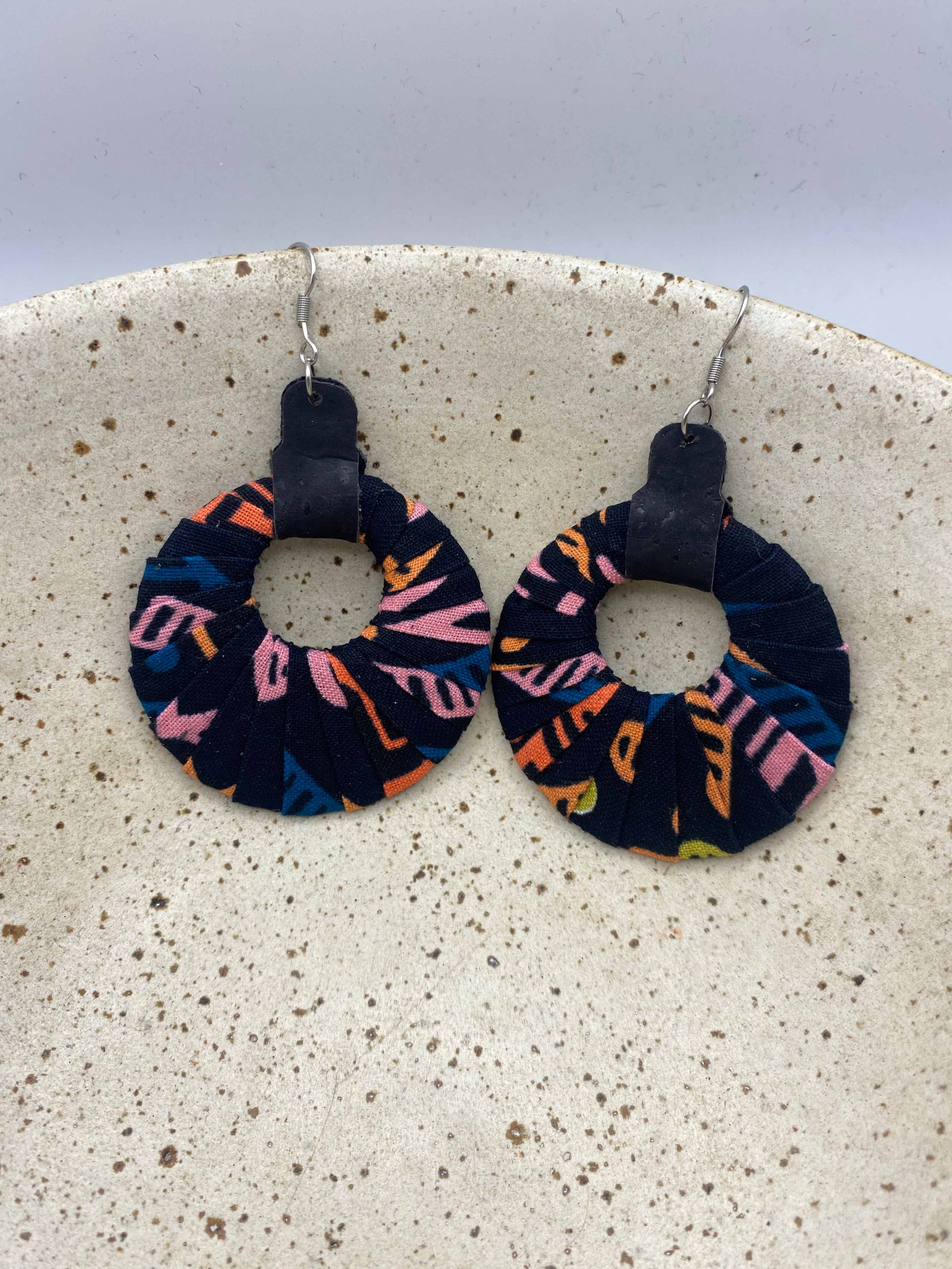 Joy Fabric Earrings - the disco ones
