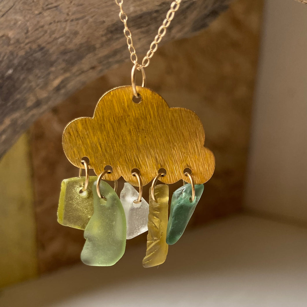 Joy sea glass necklace 001