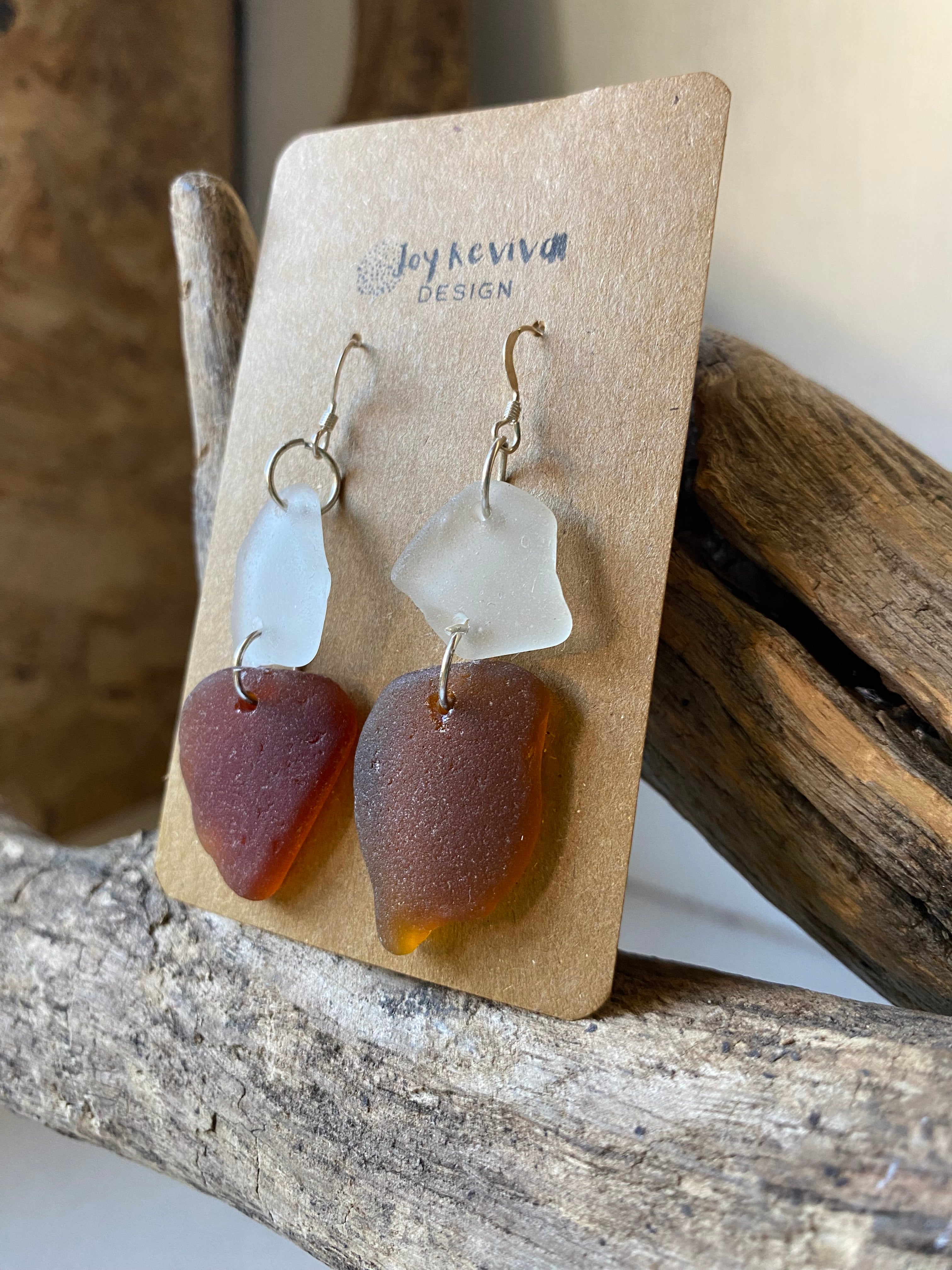 Joy Sea Glass Earrings: The ombre