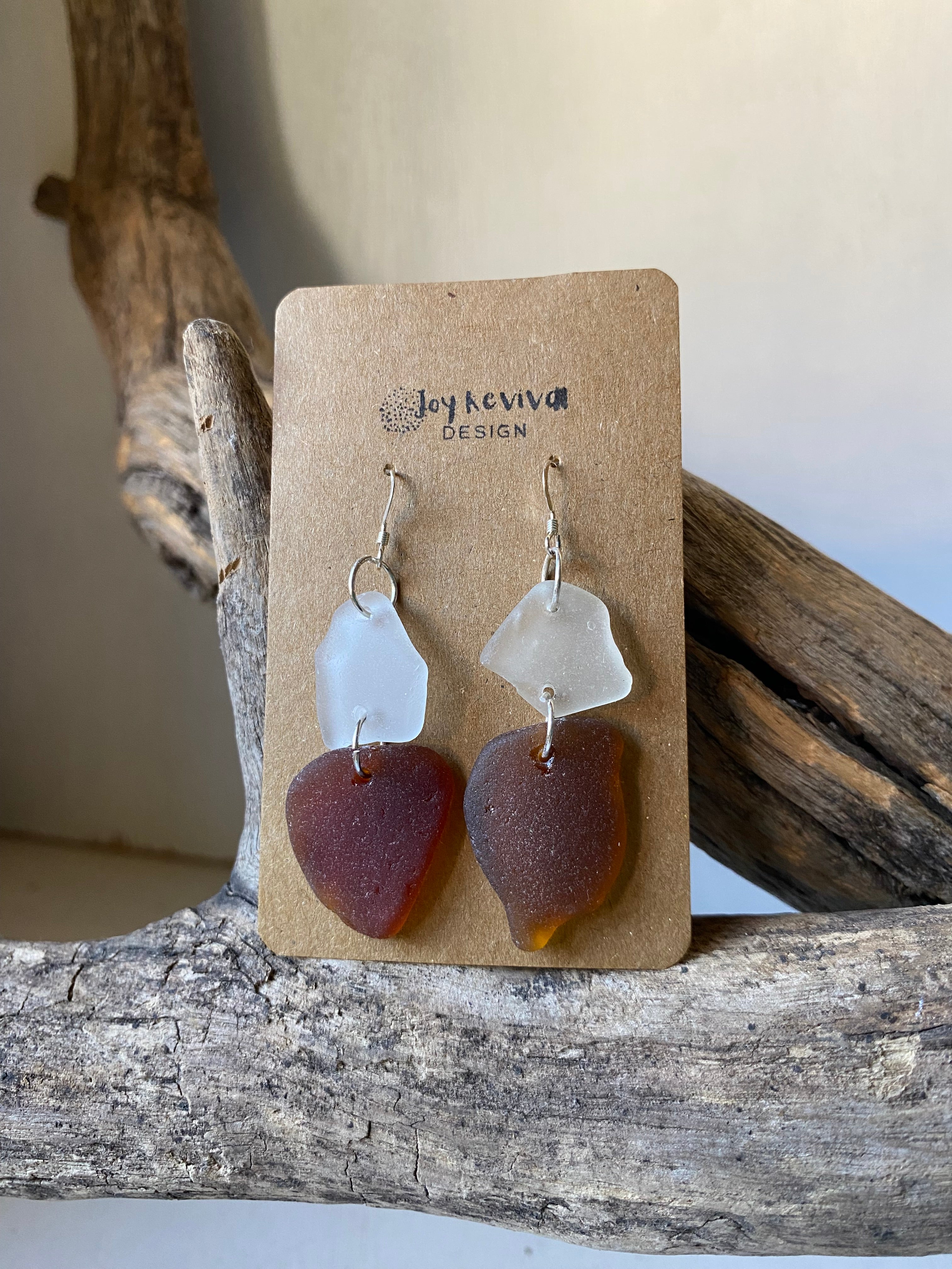 Joy Sea Glass Earrings: The ombre