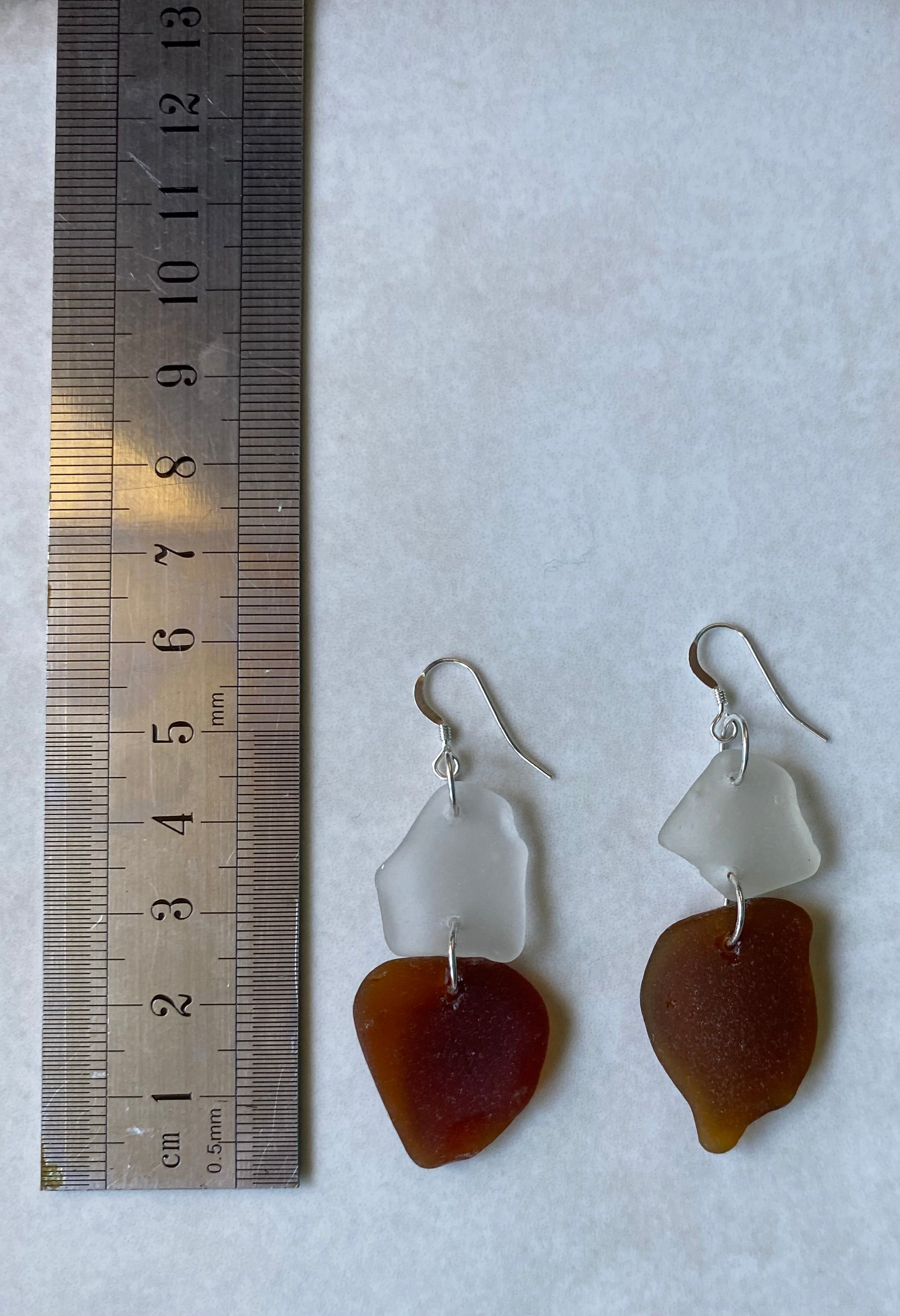 Joy Sea Glass Earrings: The ombre