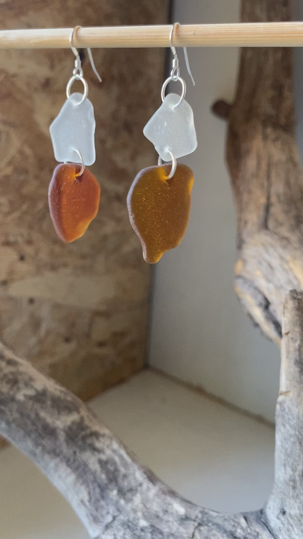 Joy Sea Glass Earrings: The ombre