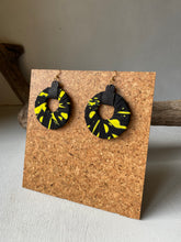 Load image into Gallery viewer, Joy earrings 01 - vibrant yellow and black
