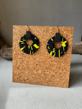 Load image into Gallery viewer, Joy earrings 01 - vibrant yellow and black
